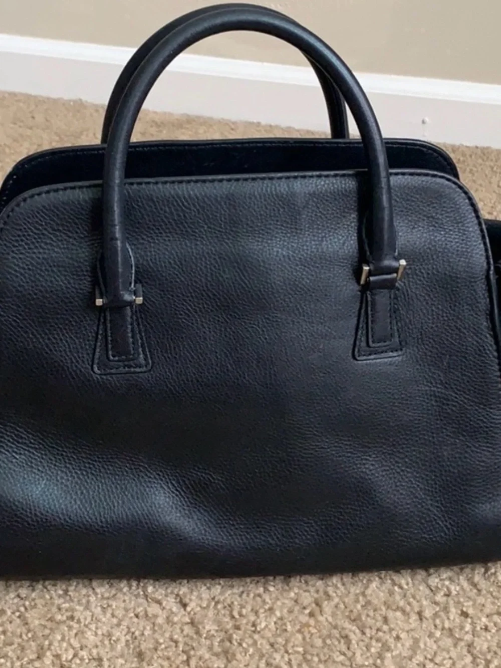Michael Kors Black Pebbled Leather Top-Handle Satchel